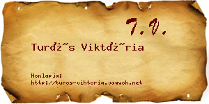 Turós Viktória névjegykártya